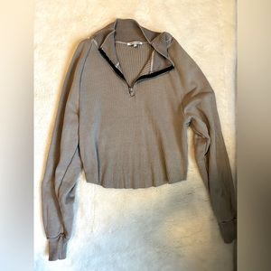 Cotton Citizen ribbed quarter zip